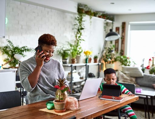 home office com crianças